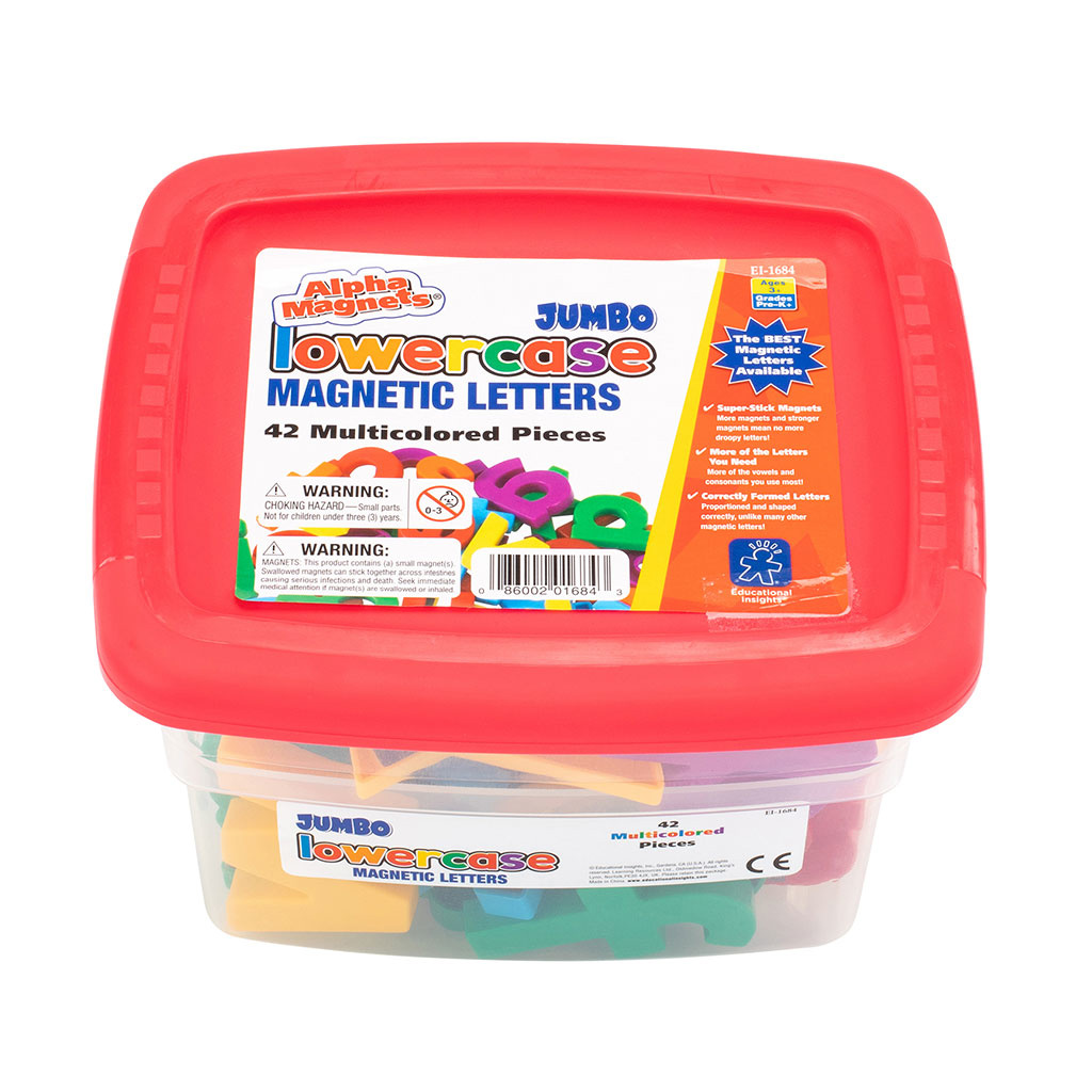 Jumbo Lowercase Magnetic Letters, Multicoloured, 42 Pieces