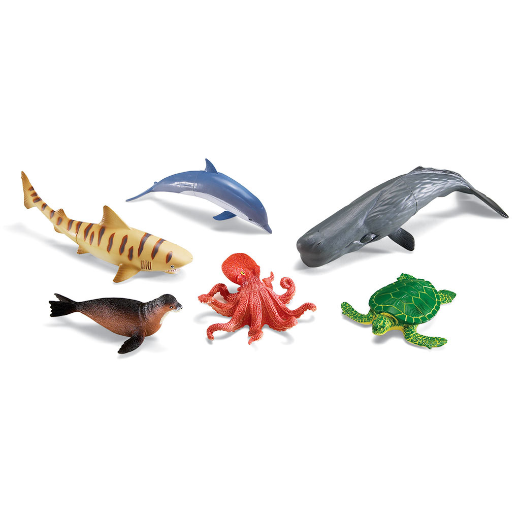 Jumbo Ocean Animals, Set of 6
