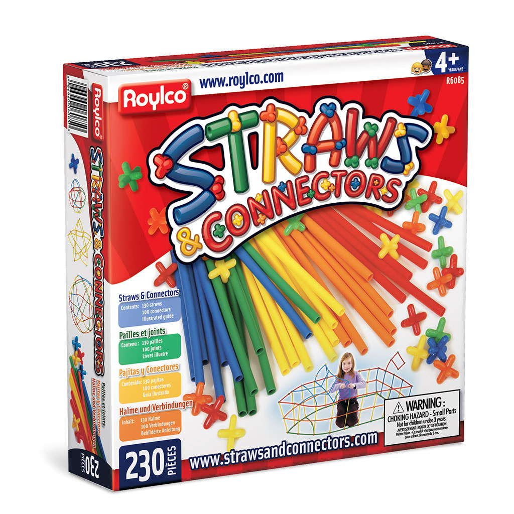 Straws and Connectors, 230 Pieces