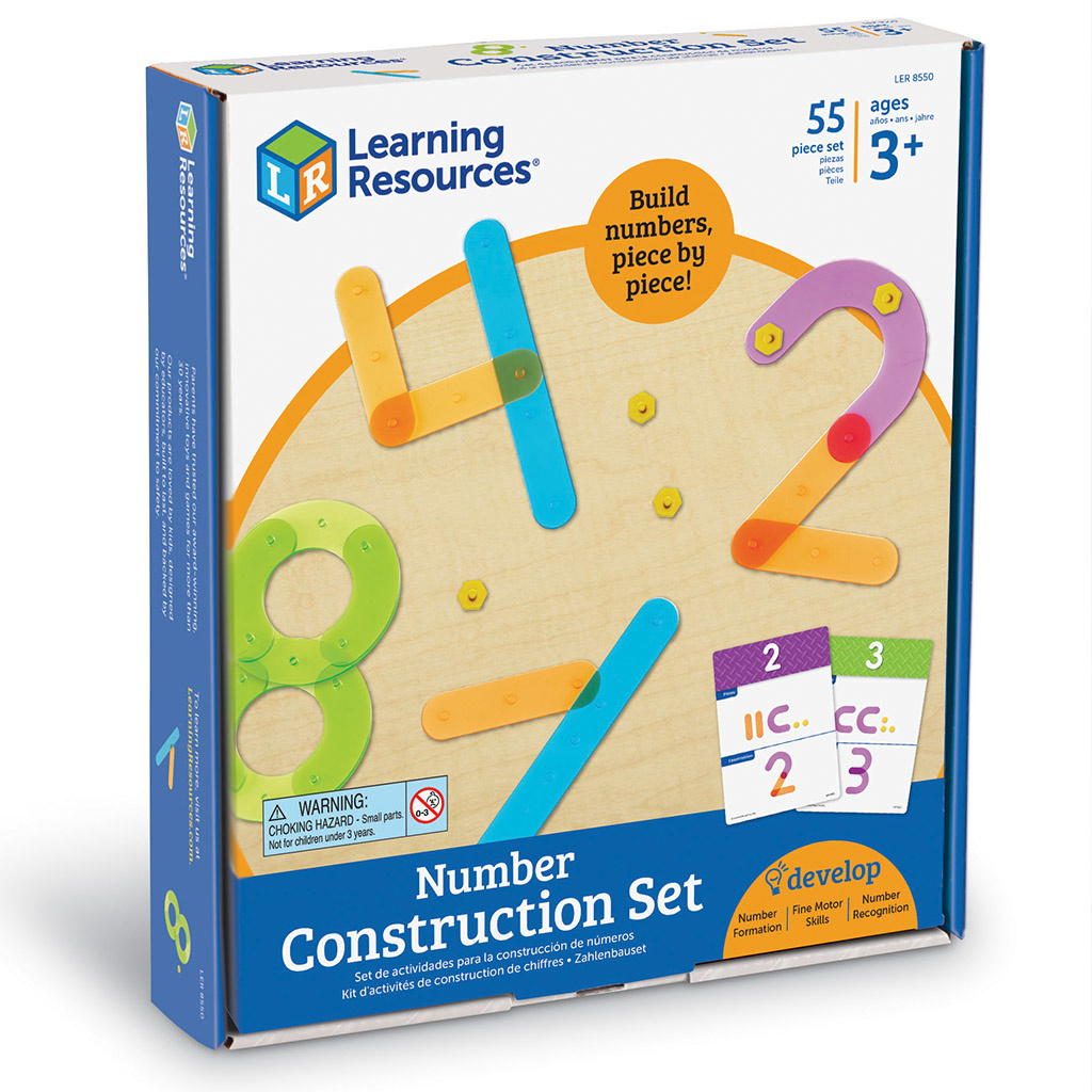Number Construction Math Activity Set, 55 Pieces