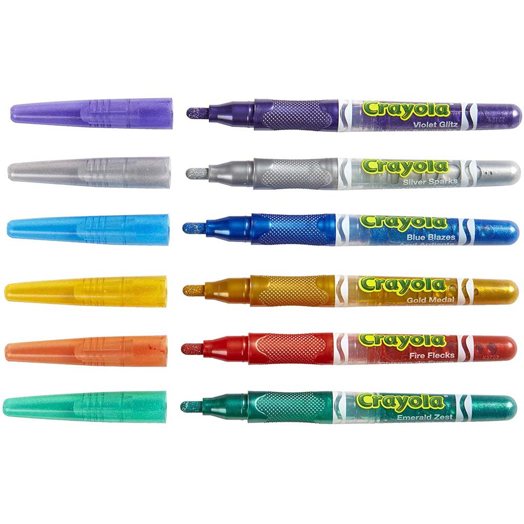 Crayola Glitter Markers, Set of 6
