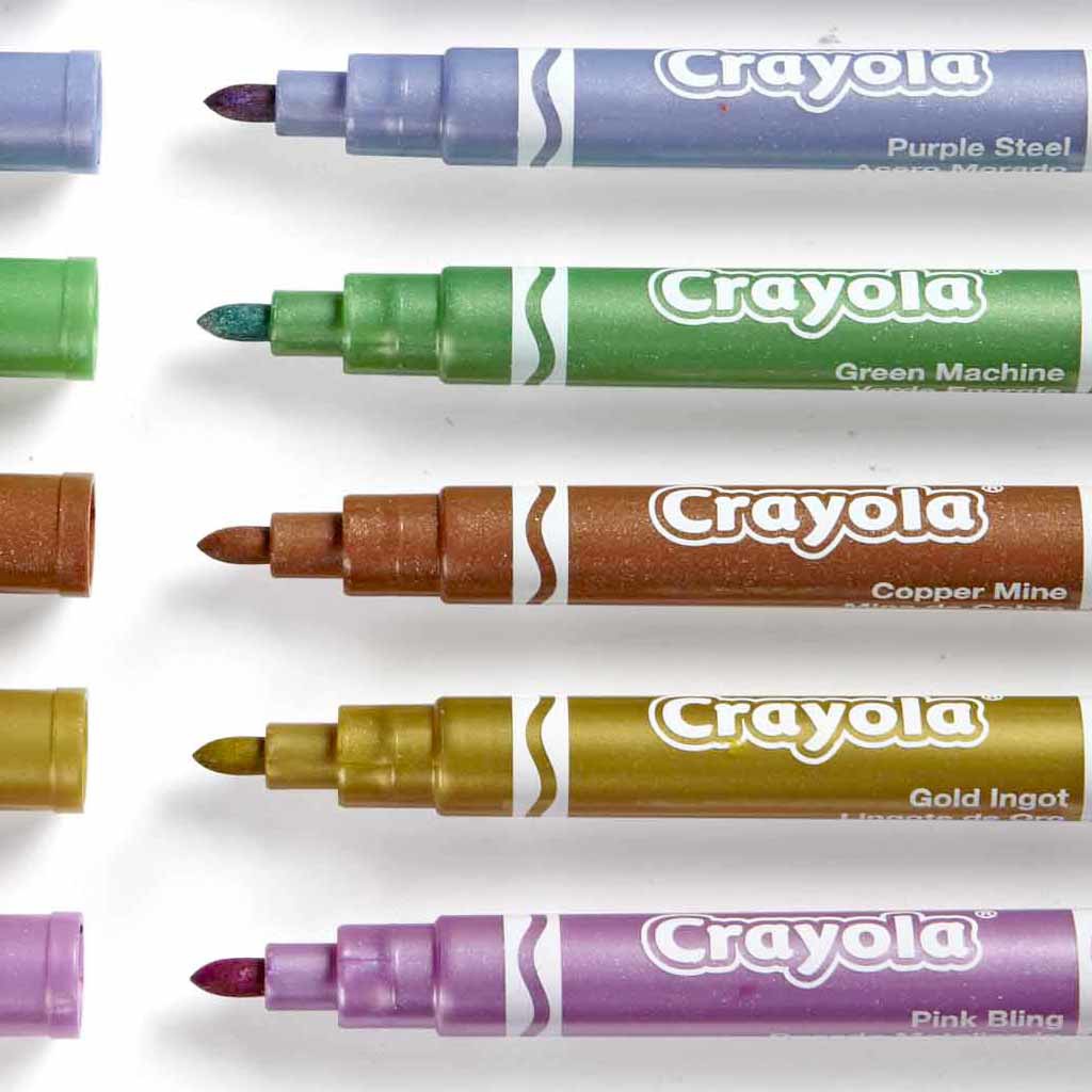 Crayola Markers, Metallic, Set of 8