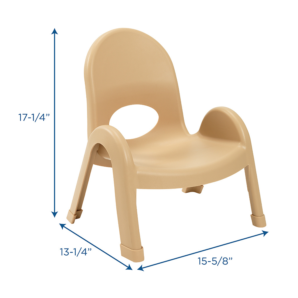 Value Stack Chair, 7" Seat Height, Natural