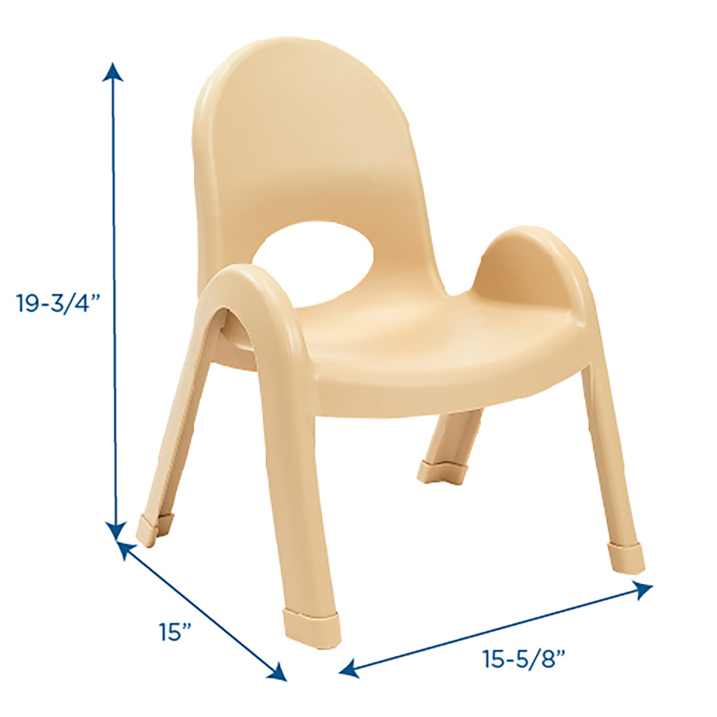 Value Stack Chair, 9" Seat Height, Natural