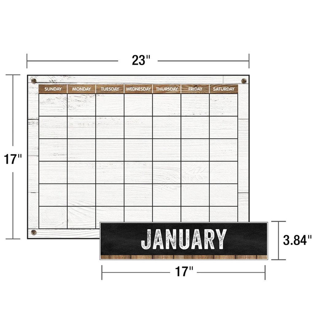 Industrial Chic Calendar Bulletin Board