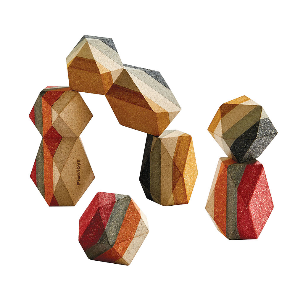 Geo Stacking Rocks, 6 Pieces