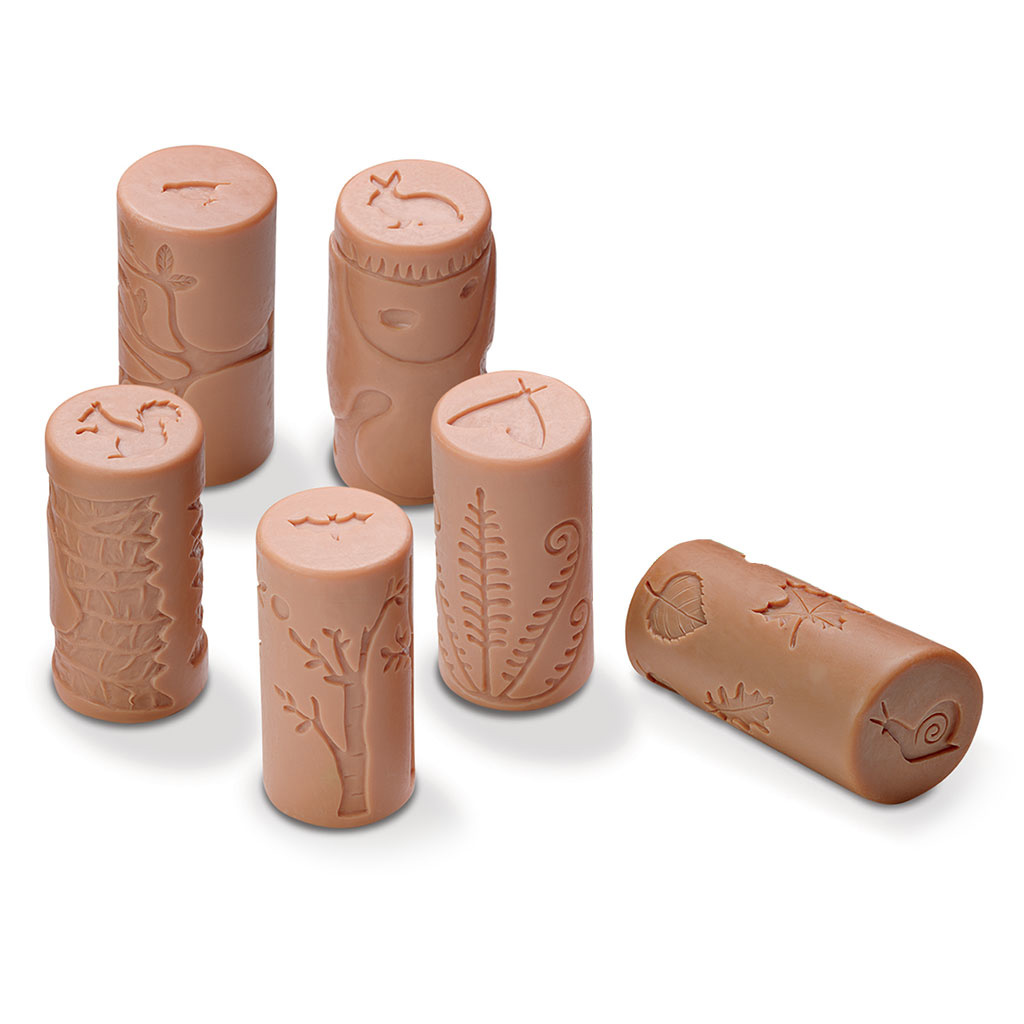 Nature Dough Rollers, Forest Friends, Set of 6