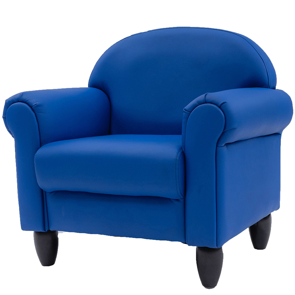 As We Grow Upholstered Chair, Infant-Preschool, Primary Blue