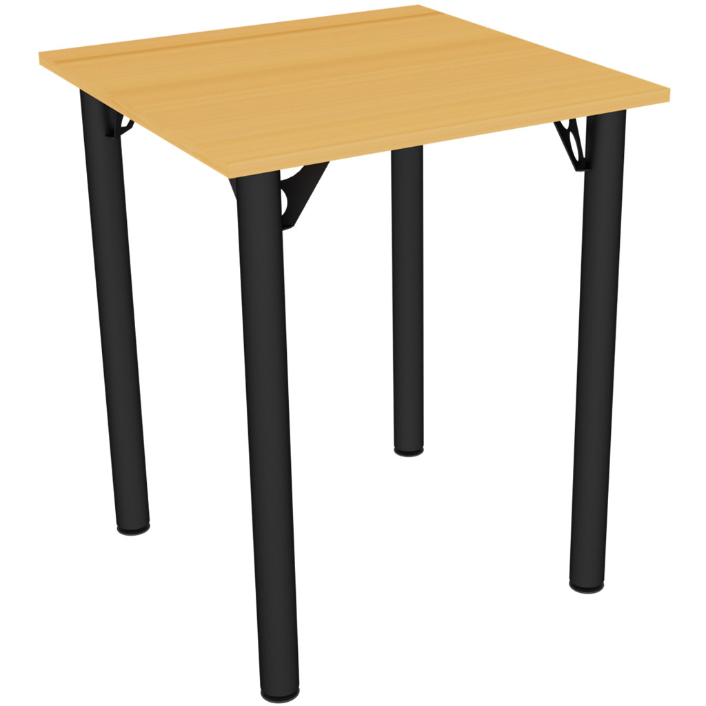 Adjustable Standing Desk, 24" x 24", Maple with Black, 30"-42" High
