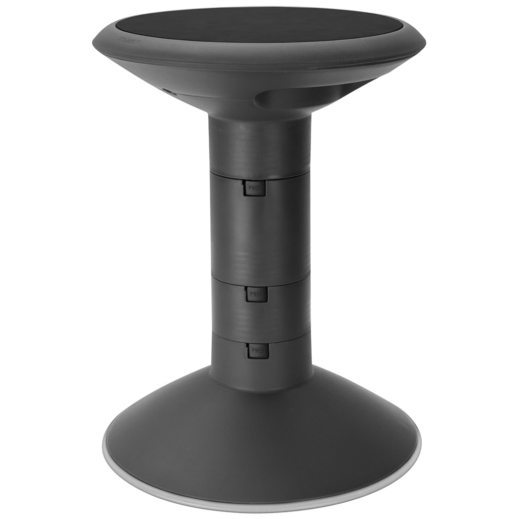 Adjustable Wiggle Stool, 12"-18" Seat Height, Black