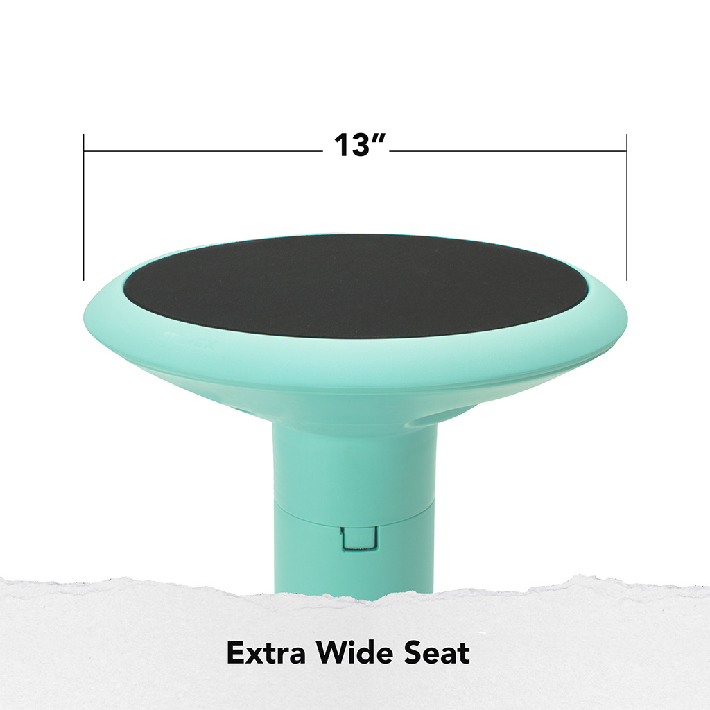 Adjustable Wiggle Stool, 12"-18" Seat Height, Teal
