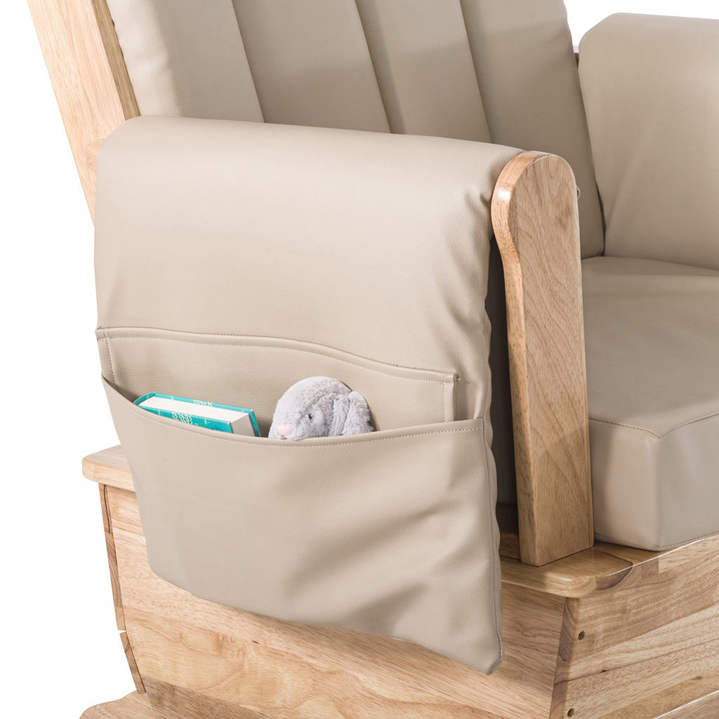 Saferocker Glider Chair with Vinyl Cushions, Tan
