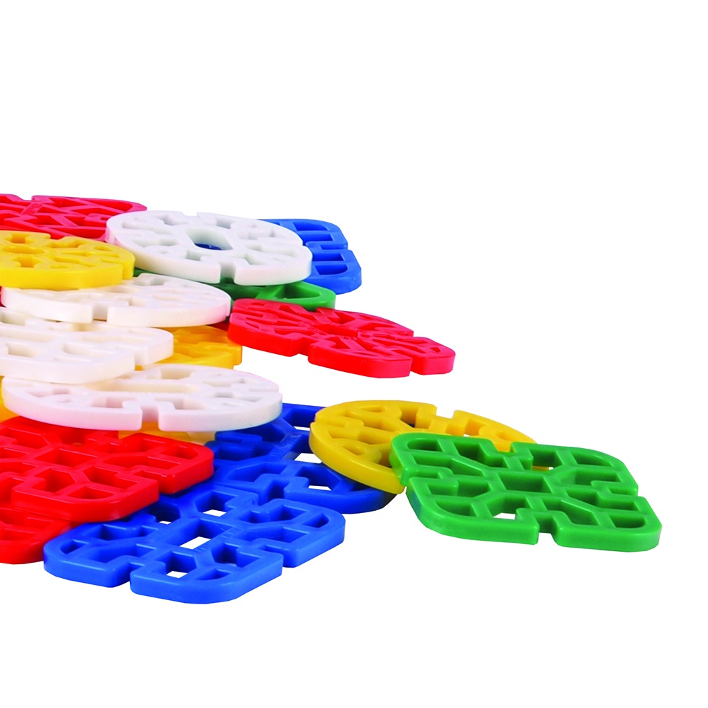Plastic Waffle Blocks, 145 Pieces