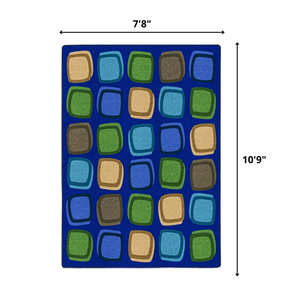 Harmony Blocks Rug, 7'8" x 10'9", Rectangle