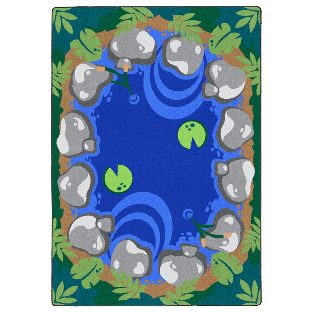 Tranquil Pond Rug, 7'8" x 10'9", Rectangle