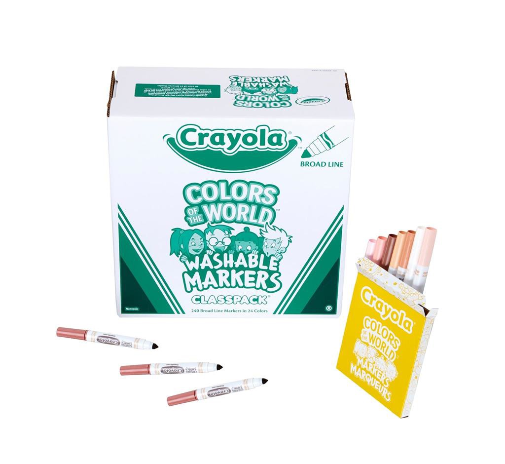 Crayola Colours of the World Washable Marker Classpack, Set of 240