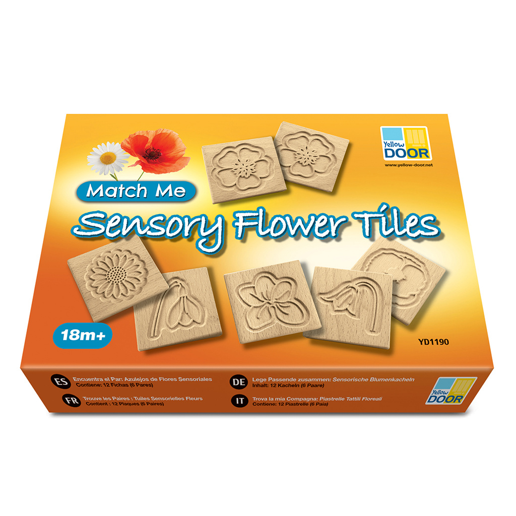 Match Me Sensory Flower Tiles, 12 Pieces