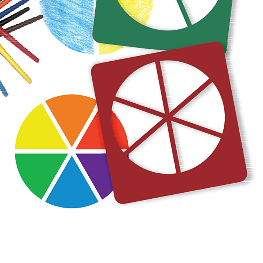 Colour Wheel Stencils, Set of 4