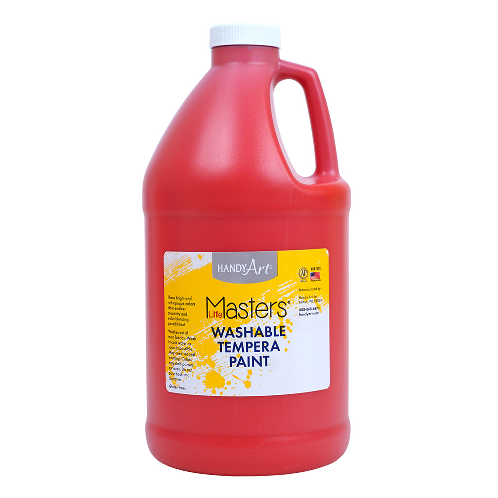 Little Masters Washable Tempera Paint, 1.9 L, Red