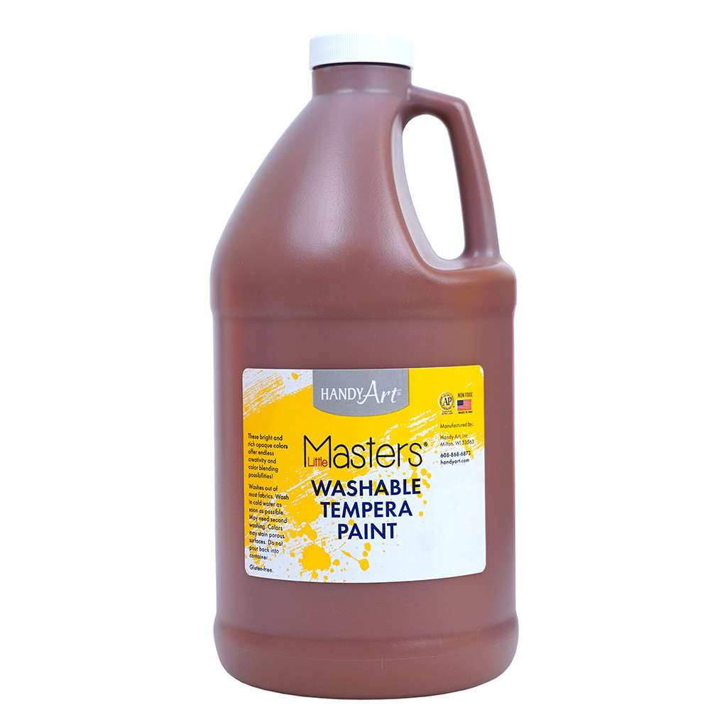 Little Masters Washable Tempera Paint, 1.9 L, Brown