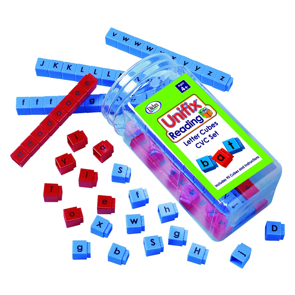 Unifix Letter Cubes, CVC Set of 90