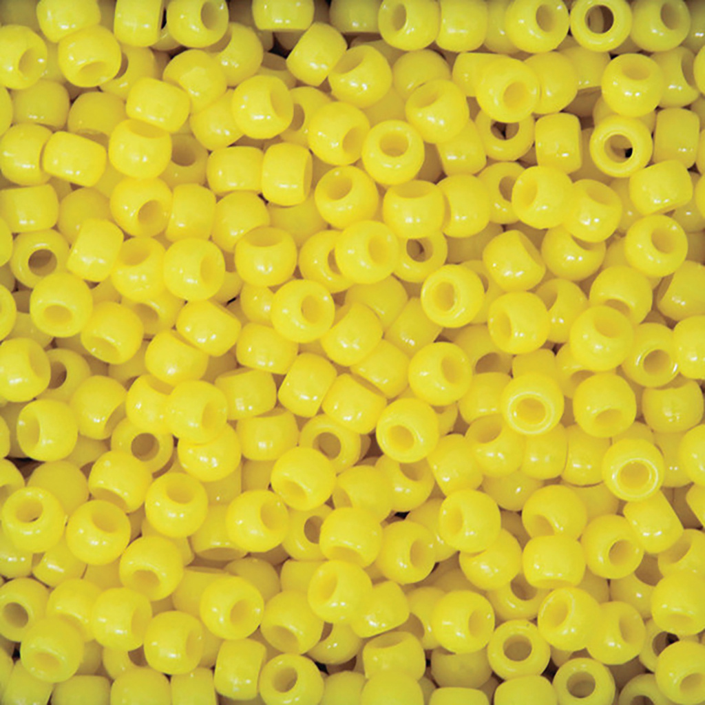 Pony Beads, Yellow, 1,000 Pieces
