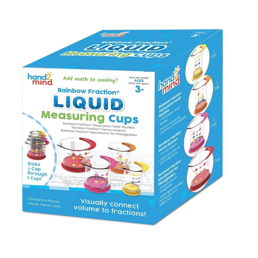 Rainbow Fraction Liquid Measuring Cups, Set of 4