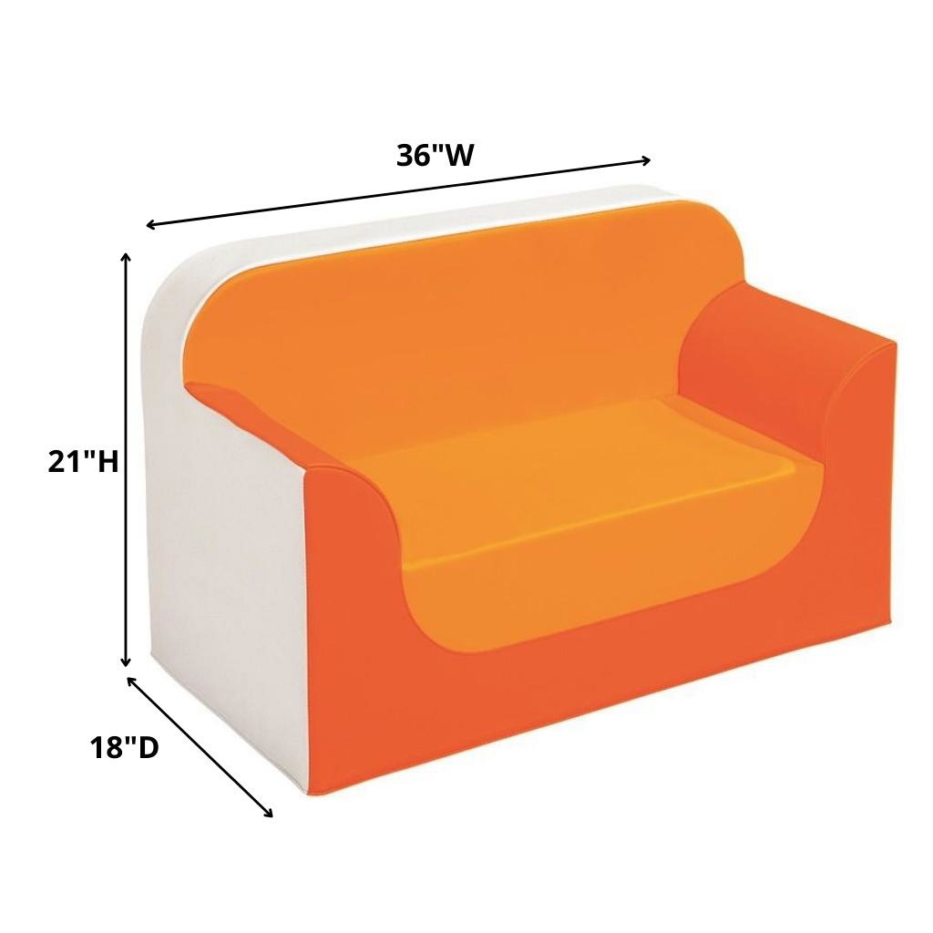 Preschool Soft Furniture Set, Orange/Ivory