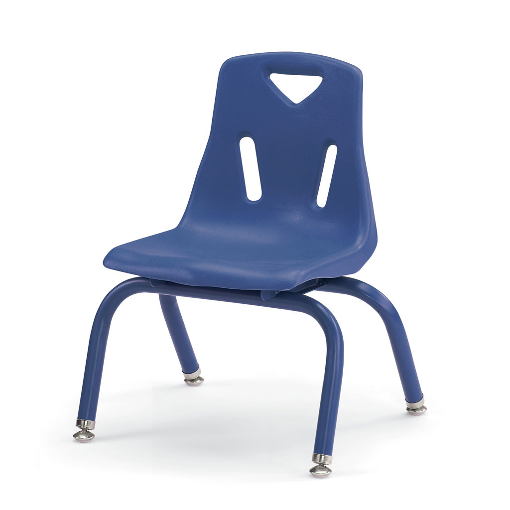 Berries Stacking Chair, 10" Seat Height, Blue