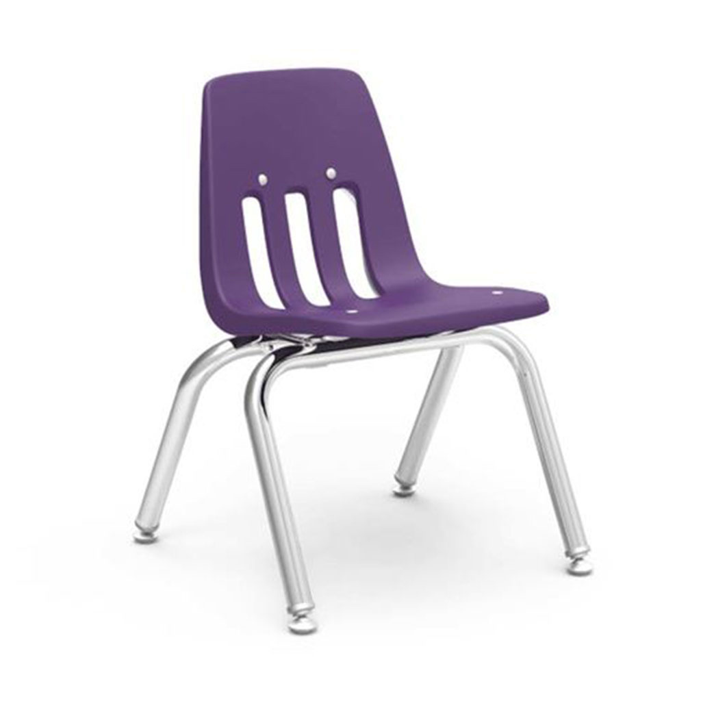 Classroom Chair, 12" Seat Height, Purple