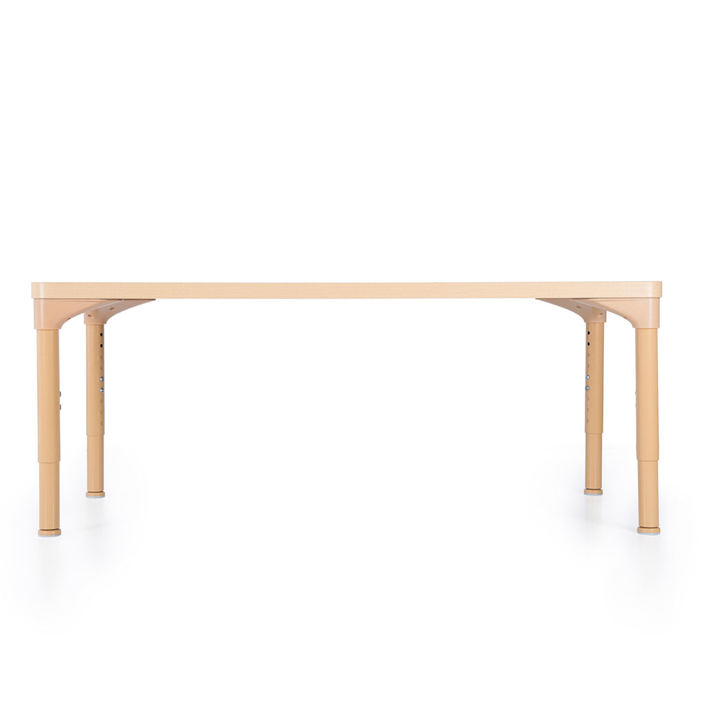 Chunky Laminate Table, 24" x 48", Rectangle, Maple, 15”-22” High