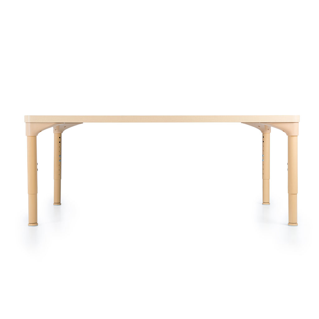 Chunky Laminate Table, 30" x 48", Rectangle, Maple, 21”-30" High