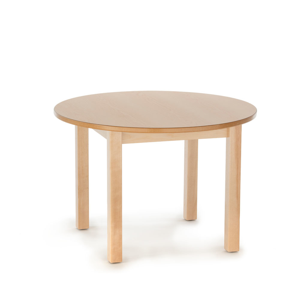Natural Wood Table, 30", Round, Maple, 20" High