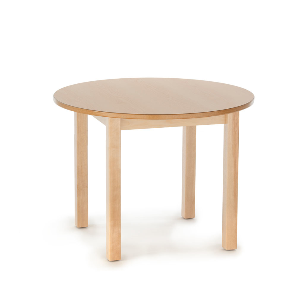 Natural Wood Table, 30", Round, Maple, 22" High