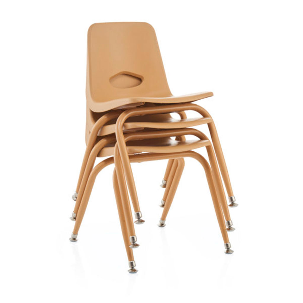 Classroom Stacking Chair, 13-1/2" Seat Height, Natural