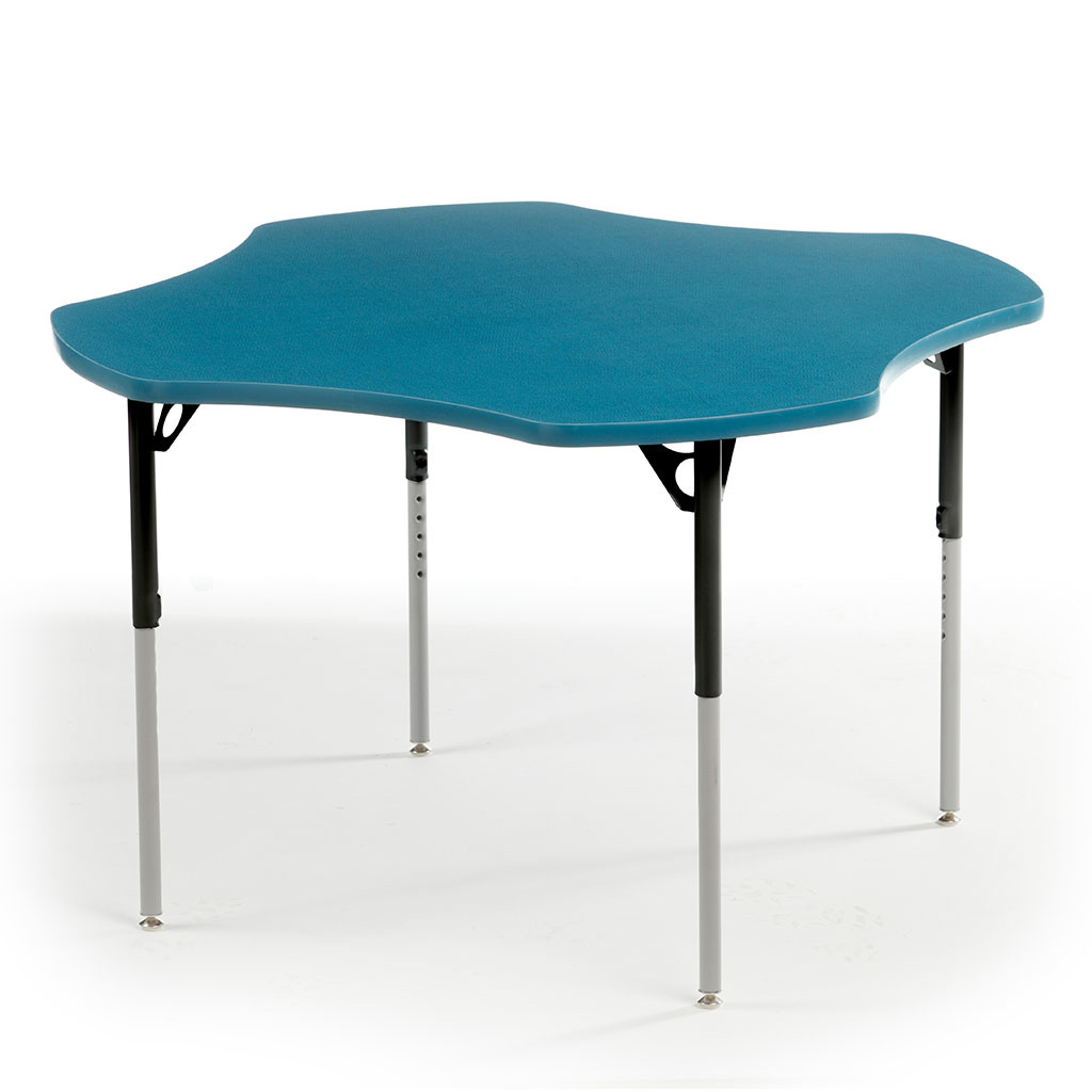 Aktivity Adjustable Table, 48", Clover, Blueberry with Black, 17"-25" High