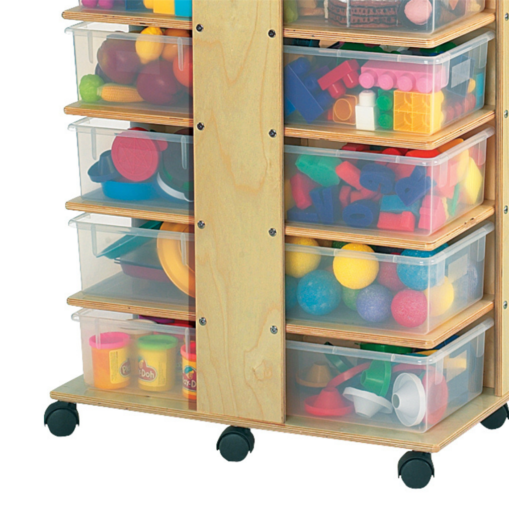 Mobile 32 Tub Tower with Clear Tubs