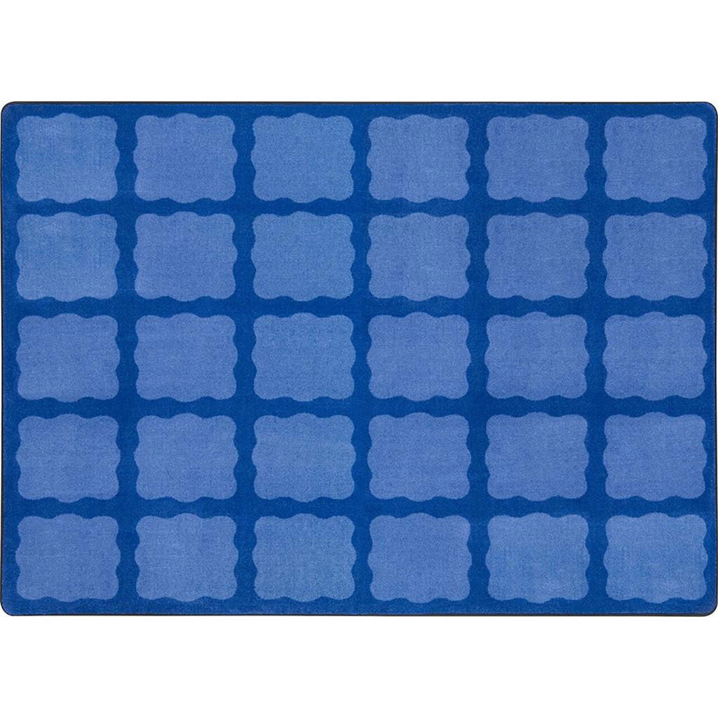 Simply Squares Rug, 7'8" x 10'9", Rectangle, Blue