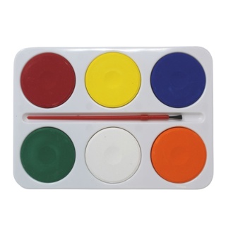 Tempera Cakes with Tray and Brush, 8 Pieces