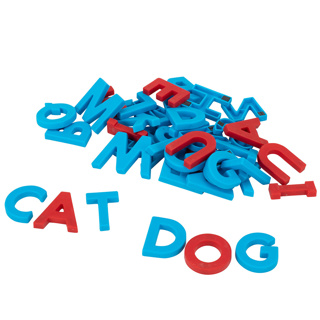 Uppercase Magnetic Letters, Colour-Coded, 42 Pieces