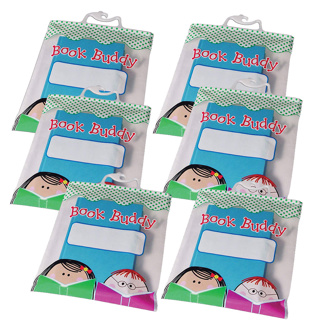 Book Buddy Bags, 9-3/4" x 13", Set of 6