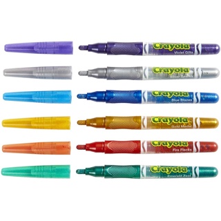 Crayola Glitter Markers, Set of 6