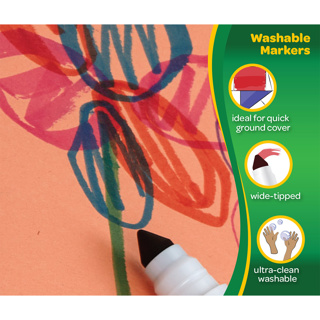 Crayola Ultra Clean Washable Markers, Set of 10