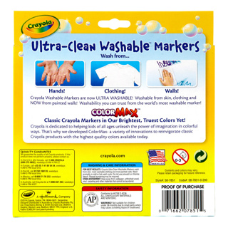 Crayola Ultra Clean Washable Markers, Set of 10