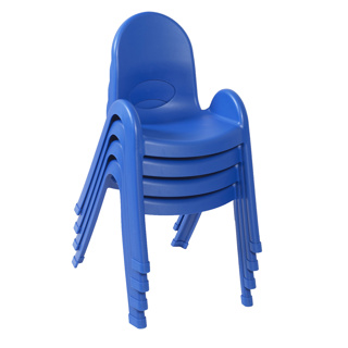 Value Stack Chair, 13" Seat Height, Blue