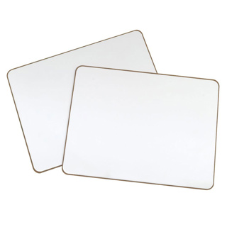 2-Sided Magnetic Write and Wipe Boards, 9" x 12", White, Set of 10