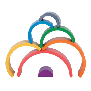 Wooden Architect Arches, Rainbow, 7 Pieces