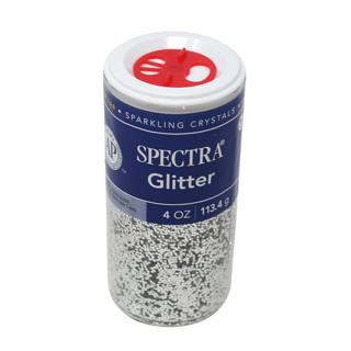 Spectra Glitter Shaker Jar, Silver, 113 g