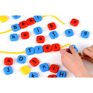 Lacing Letter Beads, 70 Pieces