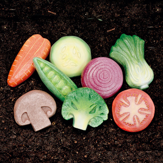 Vegetables Sensory Play Stones, Set of 8